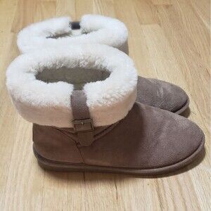 BearPaw suede fleece lined winter boots Women's size 9